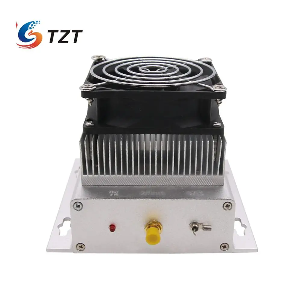 TZT HF Radio Power Amplifier UHF 400-470MHZ 433MHZ 80W for Wakie Talkie Ham Radio Interphone + Heatsink + Fan