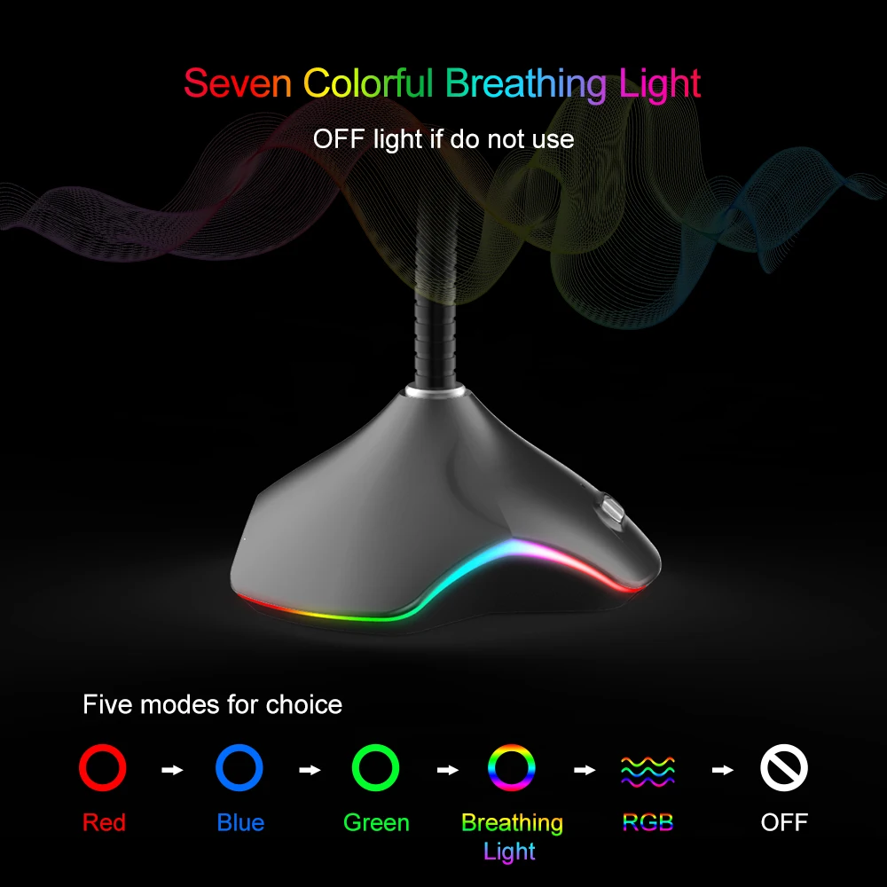 PopuPine Computer Microphone 360° Adjust Studio Speech Microphone Gaming Chatting USB Microphone Desktop PC Laptop