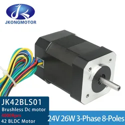 Brushless DC motor JK42BLS 41mm BLDC 24V 1.8A 4000rpm 26W Brushless 3 Phase 8-Poles Small DC Motor for DIY  for industry
