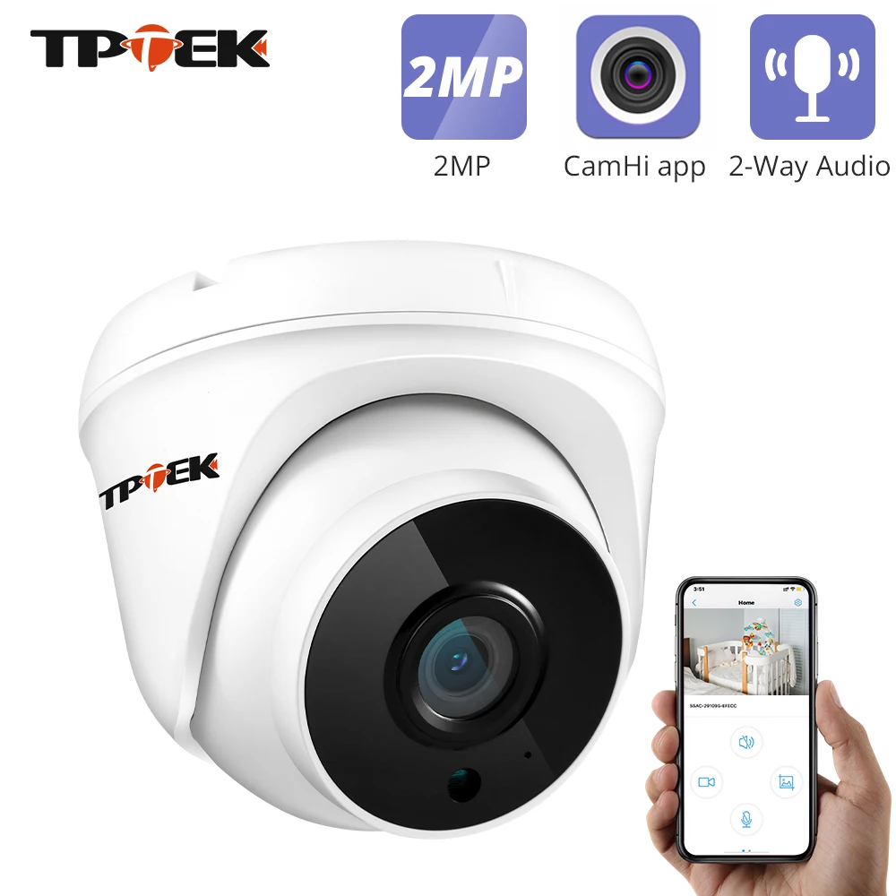 Cámara IP HD 1080P, cámara de seguridad WiFi, videovigilancia inalámbrica para el hogar, CCTV, interior, 2,8 MM, 2MP, cámara domo, cámara