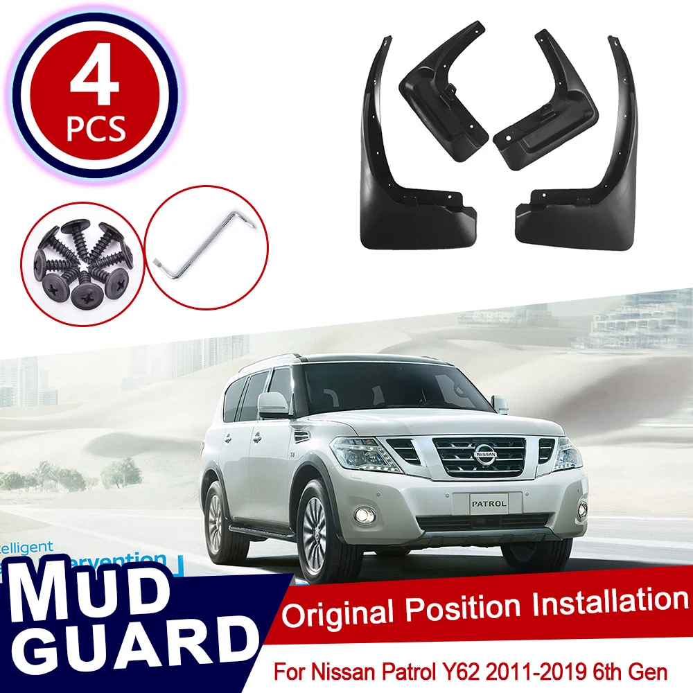 

Для Nissan Patrol Y62 2011 ~ 2019 автомобильные брызговики передние и задние брызговики крылья брызговики аксессуары 2016 2017 2018