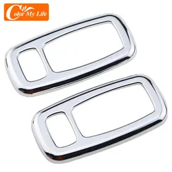 For Kia Sportage SL 3 R 2011 - 2015 Sportage3 SportageR 2Pcs/Set ABS Chrome Sun Visor Interior Reading Light Trim