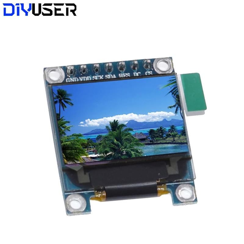 Módulo de exibição oled colorida de 0.95 polegadas, módulo oled de 0.95 polegadas com resolução de 96x64, spi, interface paralela, controle ssd1331 com 7 pinos