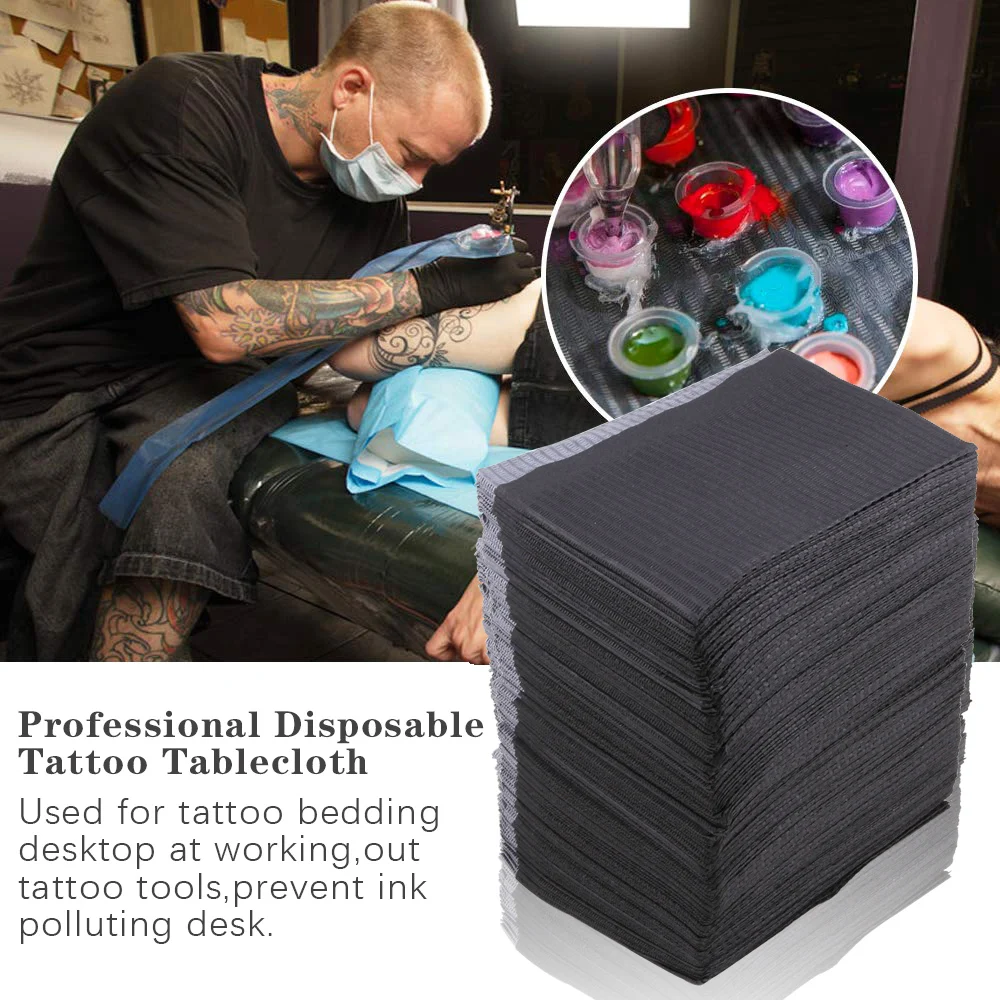 10/20pcs Disposable Tattoo Clean Pad Waterproof Medical Paper Tablecloths Double Layer Patient Dental Sheets Tattoo Accessories