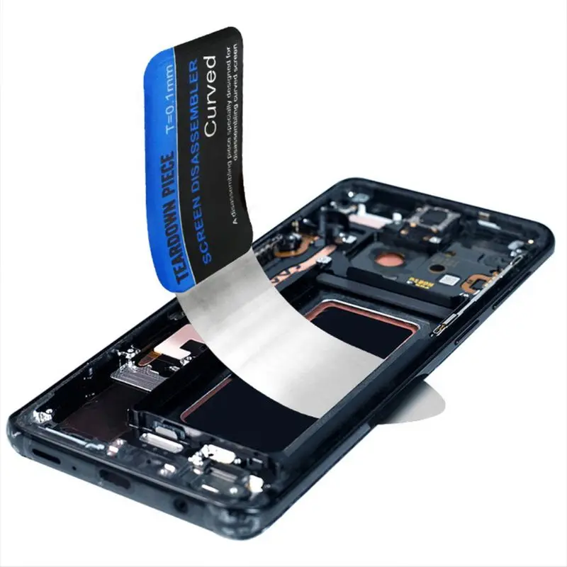 1 Piece Mobile Phone Curved LCD Screen Spudger Opening Pry Card Tools Ultra Thin Flexible Mobile Phone Disassemble Steel Metal