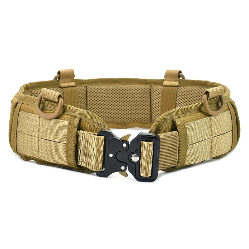 Tactical Molle Belt Outdoor Military Paintball Hunting CS Nylon Waistband Men Adjustable Waist Support Band Airsoft Combat Belts