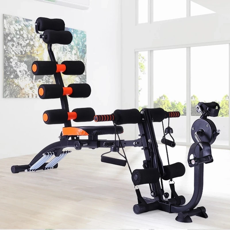 Multifuncional Sit-Up Aid Fitness Equipment, Home Supine Plank Machine, exercício abdominal, músculos abdominais Assist Device, 6 em 1