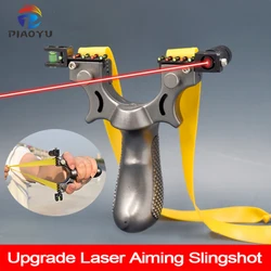 High Precision Aiming Slingshot Hunting Resin Slingshots with Flat Rubber Band for Outdoor Laser Aiming Shooting Game, Hunting