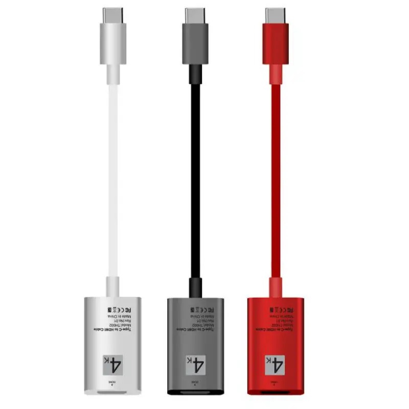 

High Speed Aluminum alloy 4K 60HZ Male to female USB 3.1 Type C to HDTV Adapter cable for Maxbook Monitor Projector