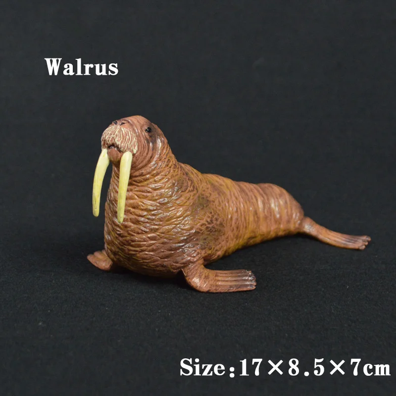 Ocean Sea Life Simulation Animal Model Sets Sea Lion Seal Walrus Manatee Action Toys Figures Kids Educational Collection Gift