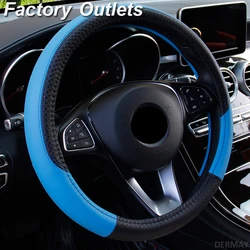 Car Steering Wheel Covers 37-38cm Universal PU Leather Steering-wheel Cover Automobiles Anti-slip Four Seasons Auto Accessories