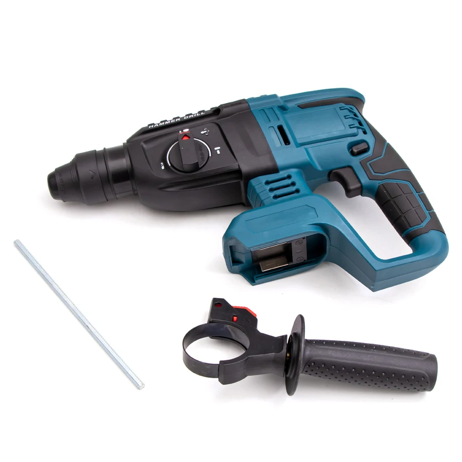 Martelo elétrico sem fio recarregável, martelo elétrico de impacto com função de impacto, indicado para bateria makita sem bateria