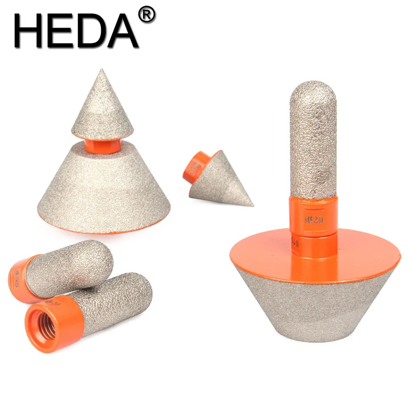 3Pcs 30°/Flat/Round Angle M14 Vacuum Brazed Diamond Beveling Chamfer Bit Set For Holes Trimming Finishing Countersink Ceramic