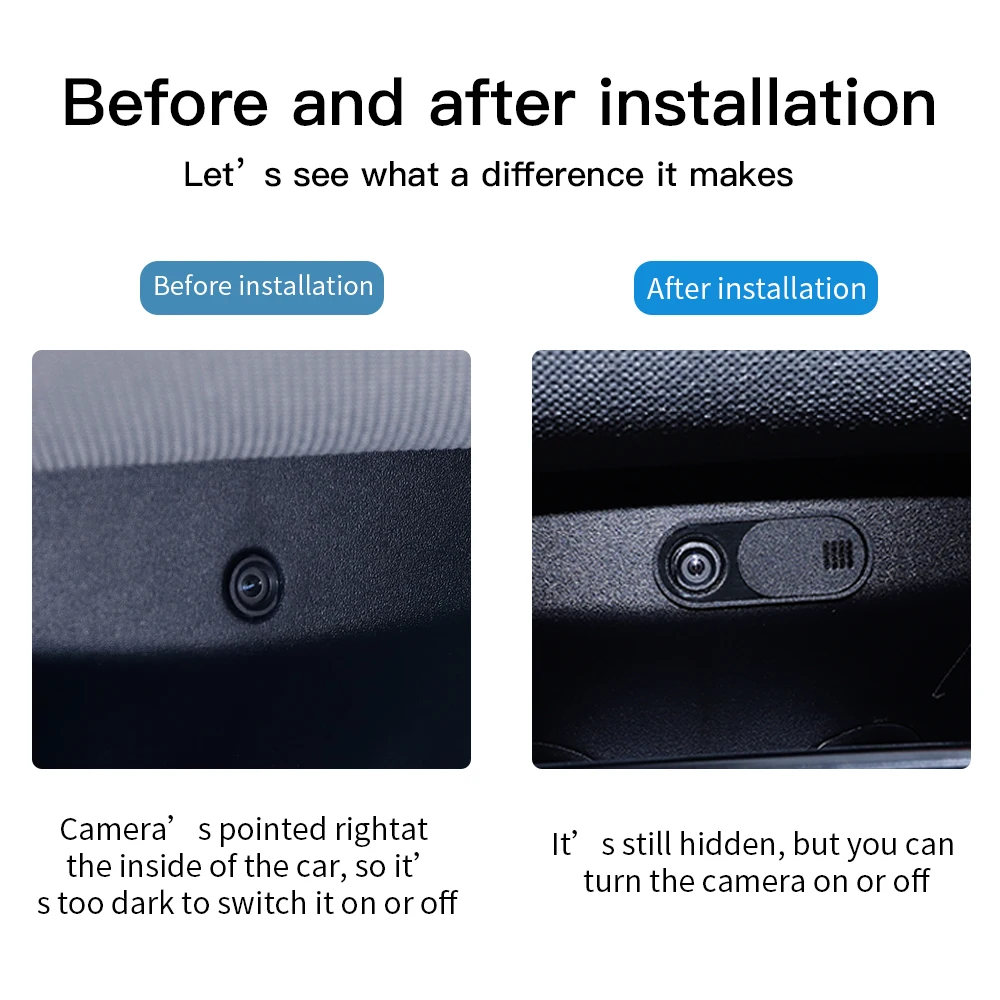 YZ Per Tesla Modello 3 Modello Y Copertura Della Fotocamera per Tesla Car Monitor Model3 Ultra-Sottile Webcam Adesivo Per ModelY Accessori Interni