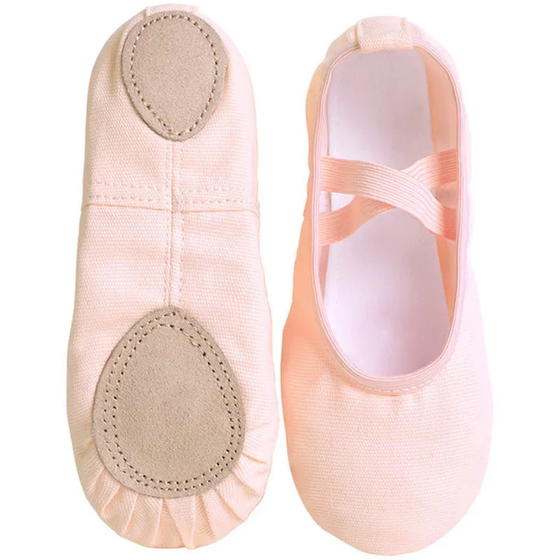 New Kids Girls Women Dance Ballet Latin Flat Shoes Indoor Soft Sole Non slip Foot Toe Cotton Canvas Fitness Children Adult Shoes