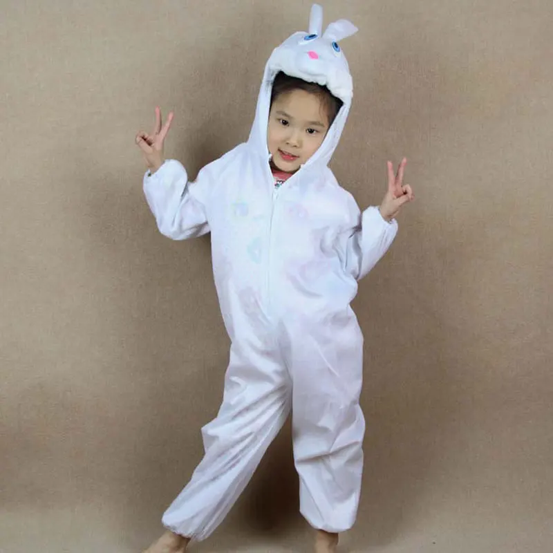 Kinderen Kinderen Meisje Jongen Dier Wit Konijn Kostuum Cosplay Jumpsuit Halloween Easter Cosplay Kostuums Voor Kinderen