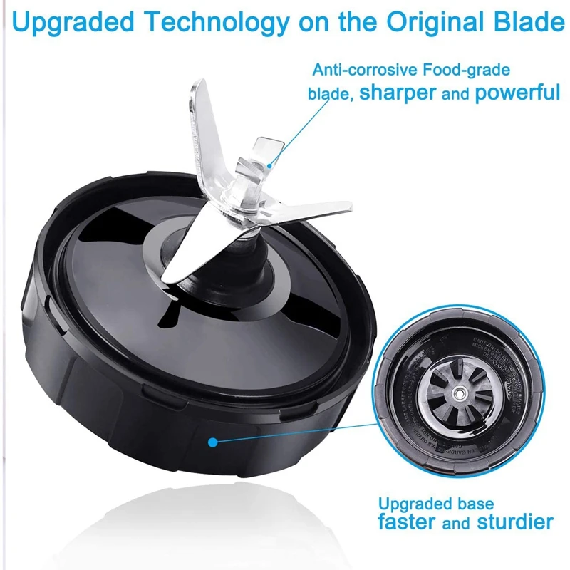 7 Fin Estrattore Lama di Ricambio di Ricambio per Spremiagrumi per Nutri Ninja Auto IQ BL482 BL642 BL642 BL2013 (3 Pz/set)