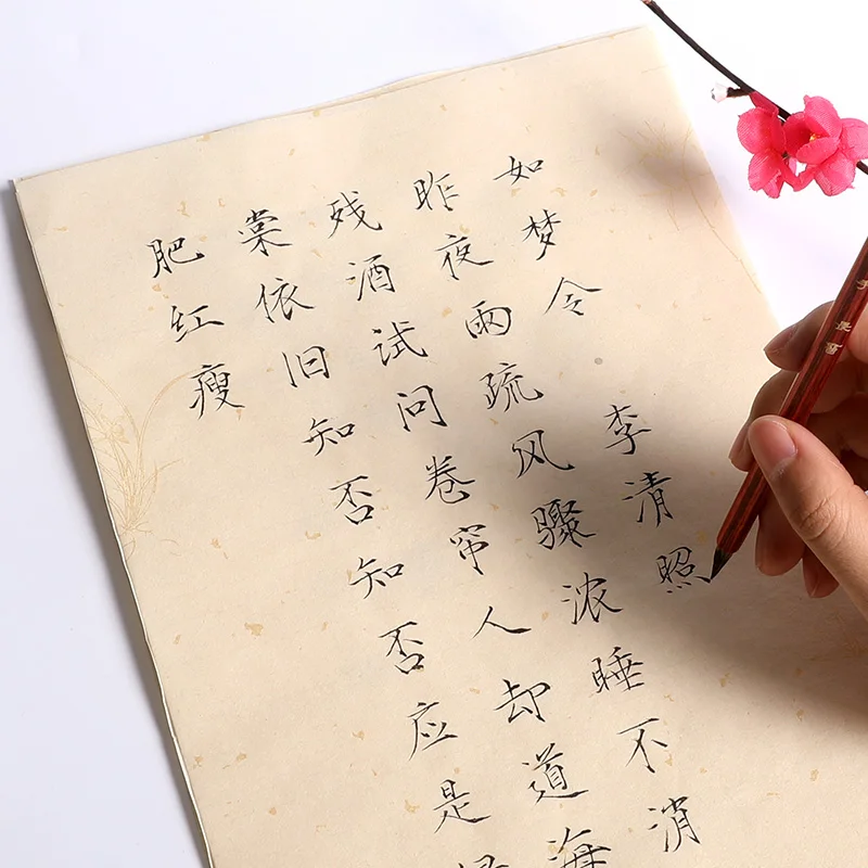 Chinese Borstel Kalligrafie Schrift Shoujinti Rijstpapier Schrift 80 Vellen Lied Huizong Kalligrafie Tracing Xuan Papier Schrift