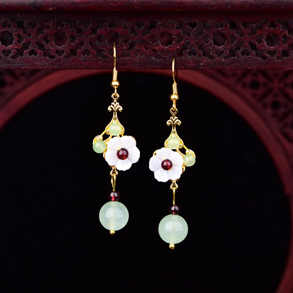 Fashionable Temperament Retro Style Eardrop All-matching China Yunnan Ancient Handmade Ornaments Fairy Fresh Ethnic Earrings