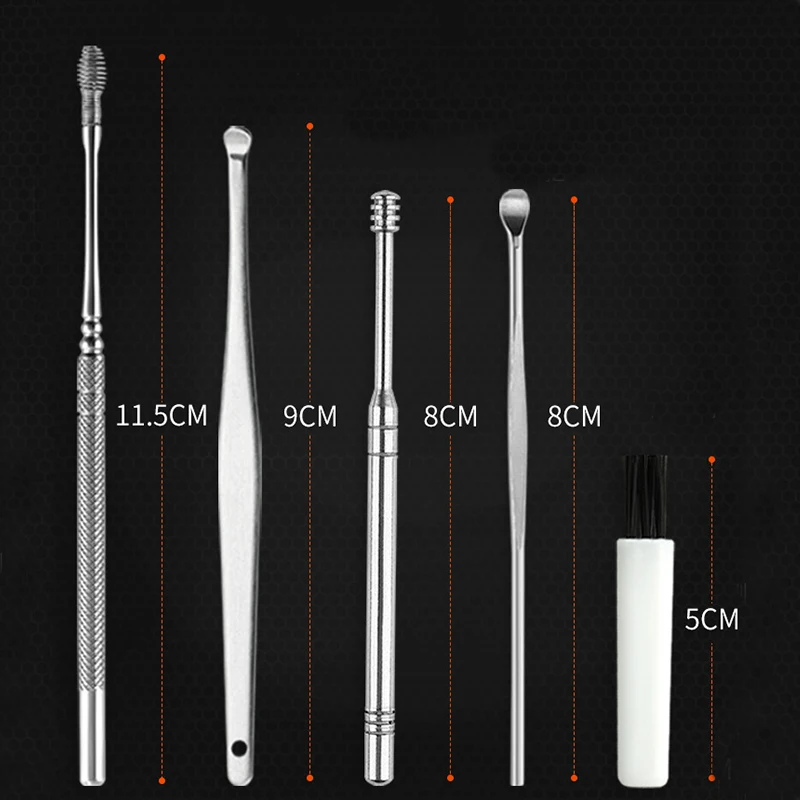 Wholesale Ear Wax Pickers Stainless Steel Earpick Wax Remover Curette Ear Pick Cleaner Ear Cleaner Spoon Care Ear Clean Tool