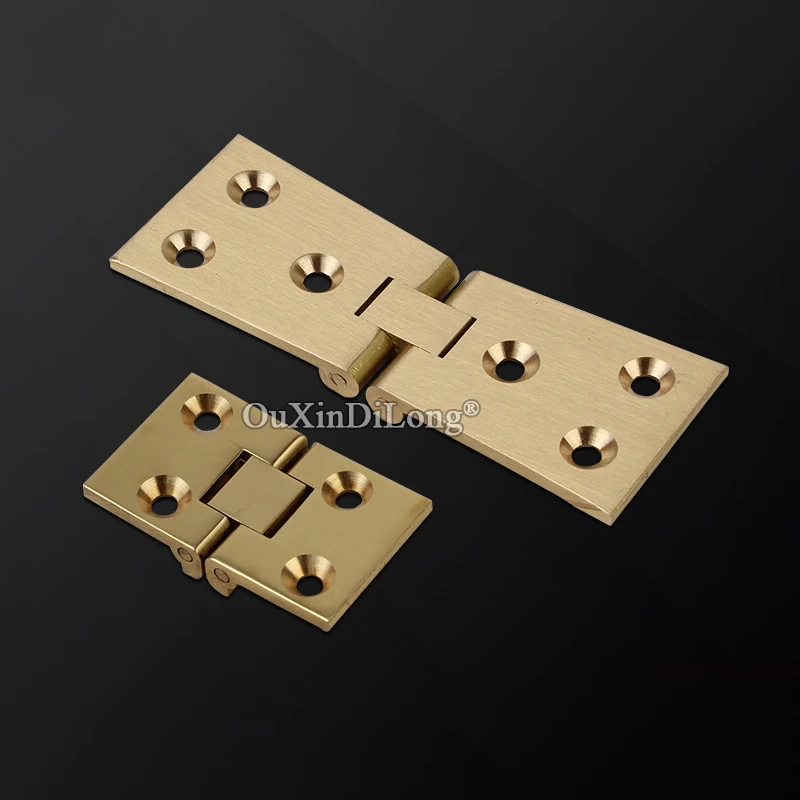 Brand New 4PCS Pure Brass Thicken Flap Hinges Dinning Table Desktop Floding Hinges Furniture Hinges