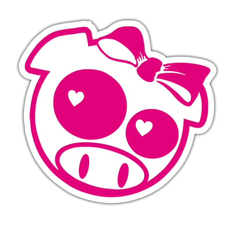 

S40258# Various Sizes PVC Decal JDM Pig In Love Car Sticker Waterproof on Bumper Rear Window Laptop Refrigerator Toilet