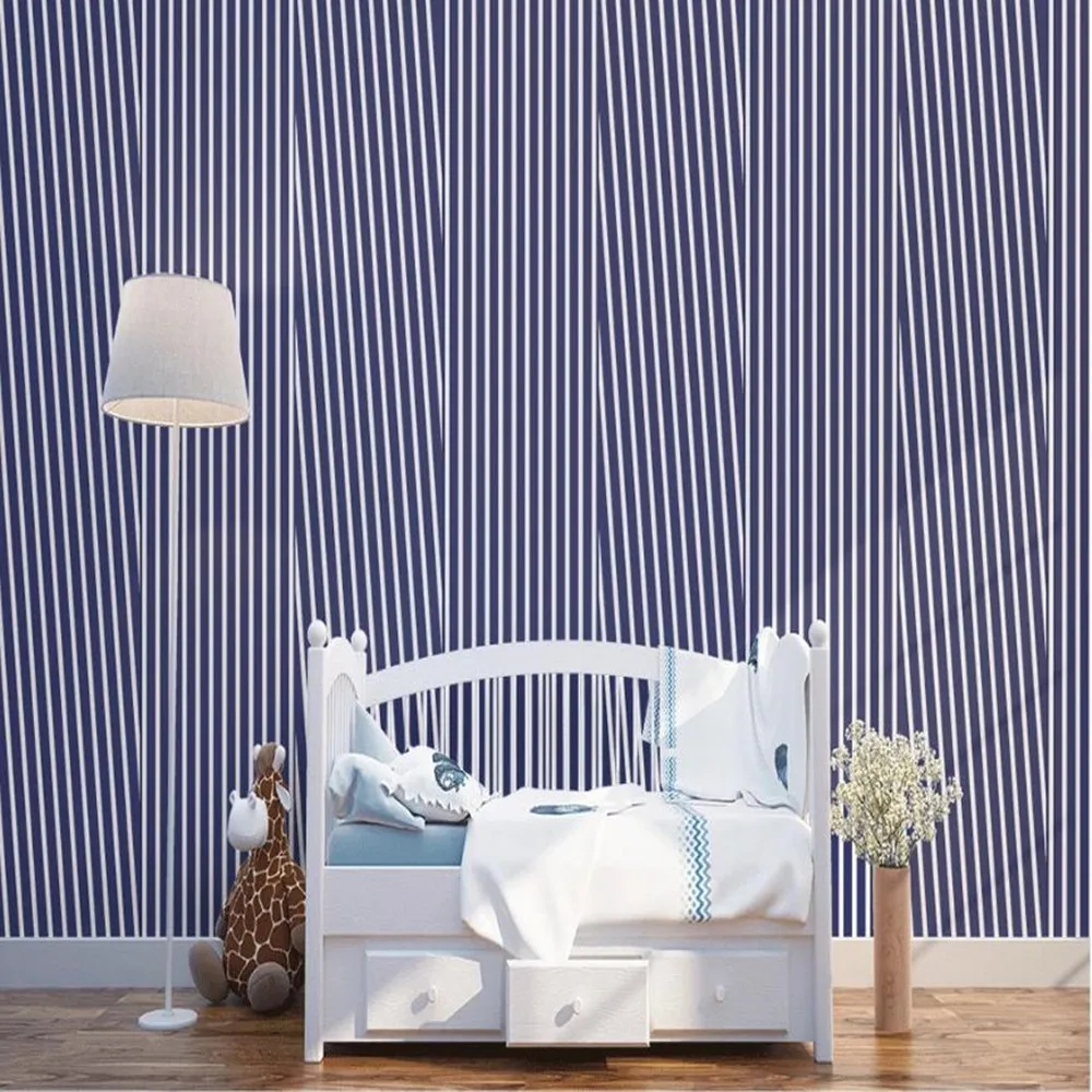 milofi custom large wallpaper mural 3D nautical style striped wallpaper sofa background wallpaper mural