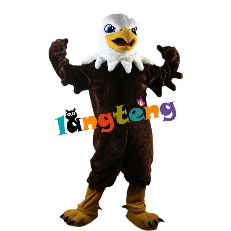 725 Power Fierce Brown Eagle Mascot Costume Muscle Fursuit For Adults