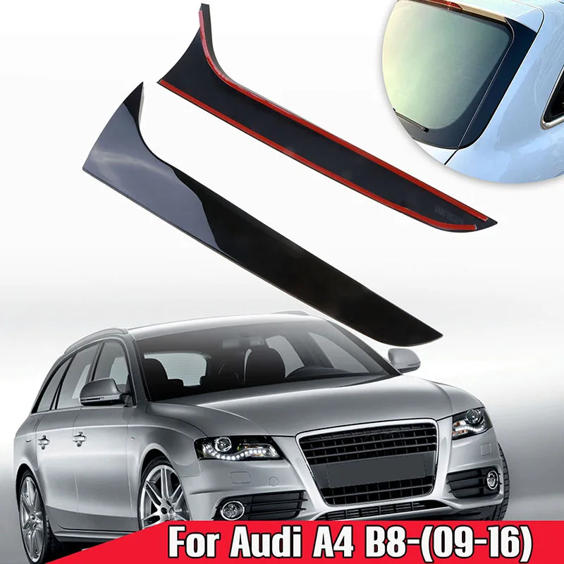 

2Pcs Rear Window Side Spoiler Canards Splitter Fit For Audi A4 B8 Allroad Avant 2009-2016 Decorative Protective Sticker