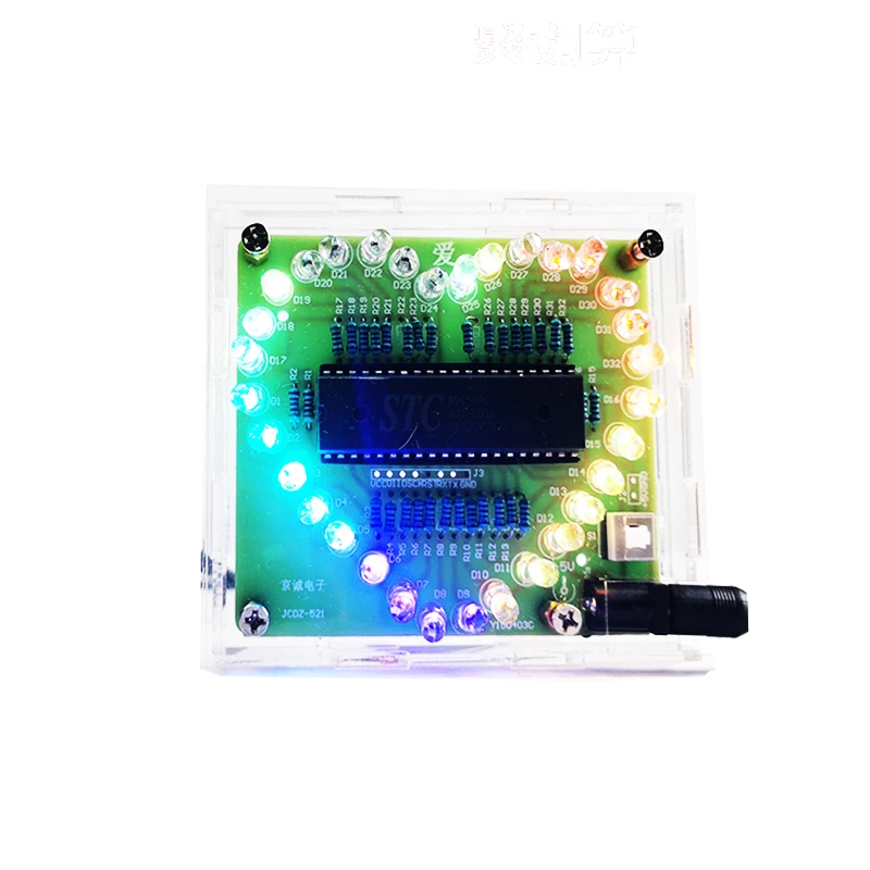 DIY teaching practice of electronic production of LED love lamp parts