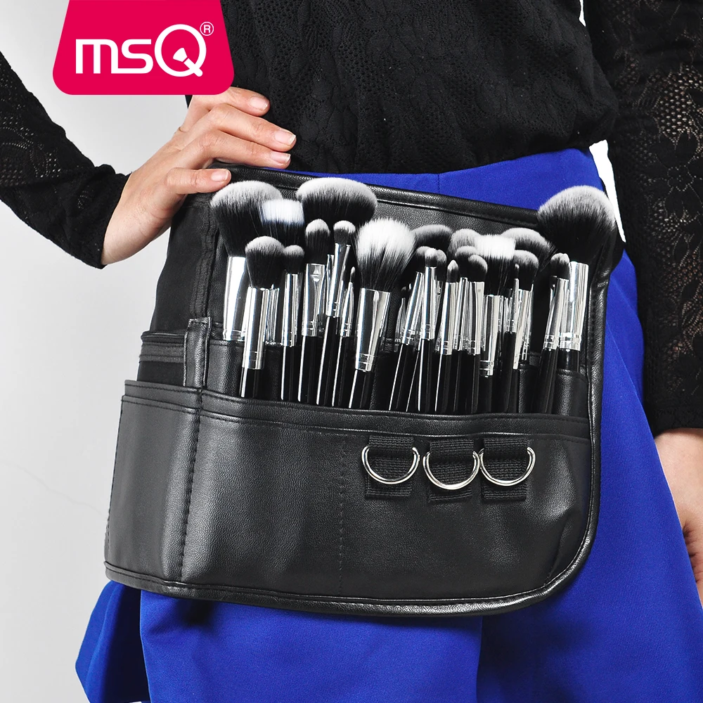 MSQ 29pcs Professional Makeup Brushes Set Foundation Powder Eyeshadow Contour Blending Make Up Artist Brush PU Leather Pocket