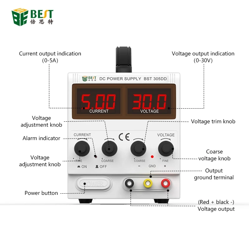 DC Adjustable Power Supply Mobile Phone Computer Repair Voltage Regulator Regulated Power Supply 0-30V 5A 220V/110V