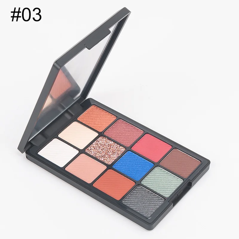 12 Colors Glitter Eyeshadow Makeup Pallete Matte Eye shadow Palette Shimmer and Matte Eyeshadow Powder Pigment Cosmetics тени