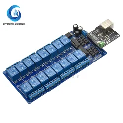 ABSF Ethernet Control Module Lan Wan Network Web Server RJ45 Port 16 Channel Relay Is Ethernet Controller Board.RJ45 Interface