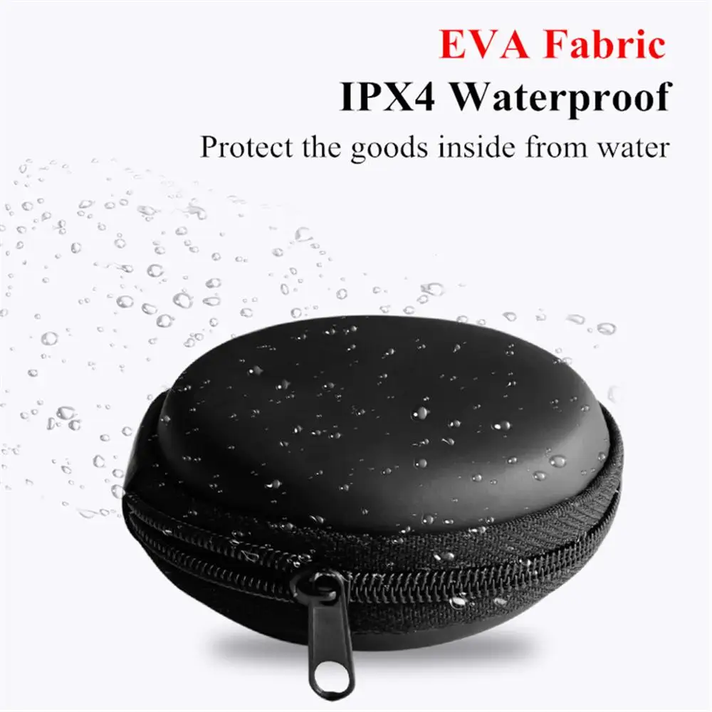 المحمولة صغيرة مستديرة تخزين الصلب حقيبة سماعة الاذن ل سماعة SD TF بطاقات آيفون شاومي سامسونج كابل يو اس بي سماعات أكياس