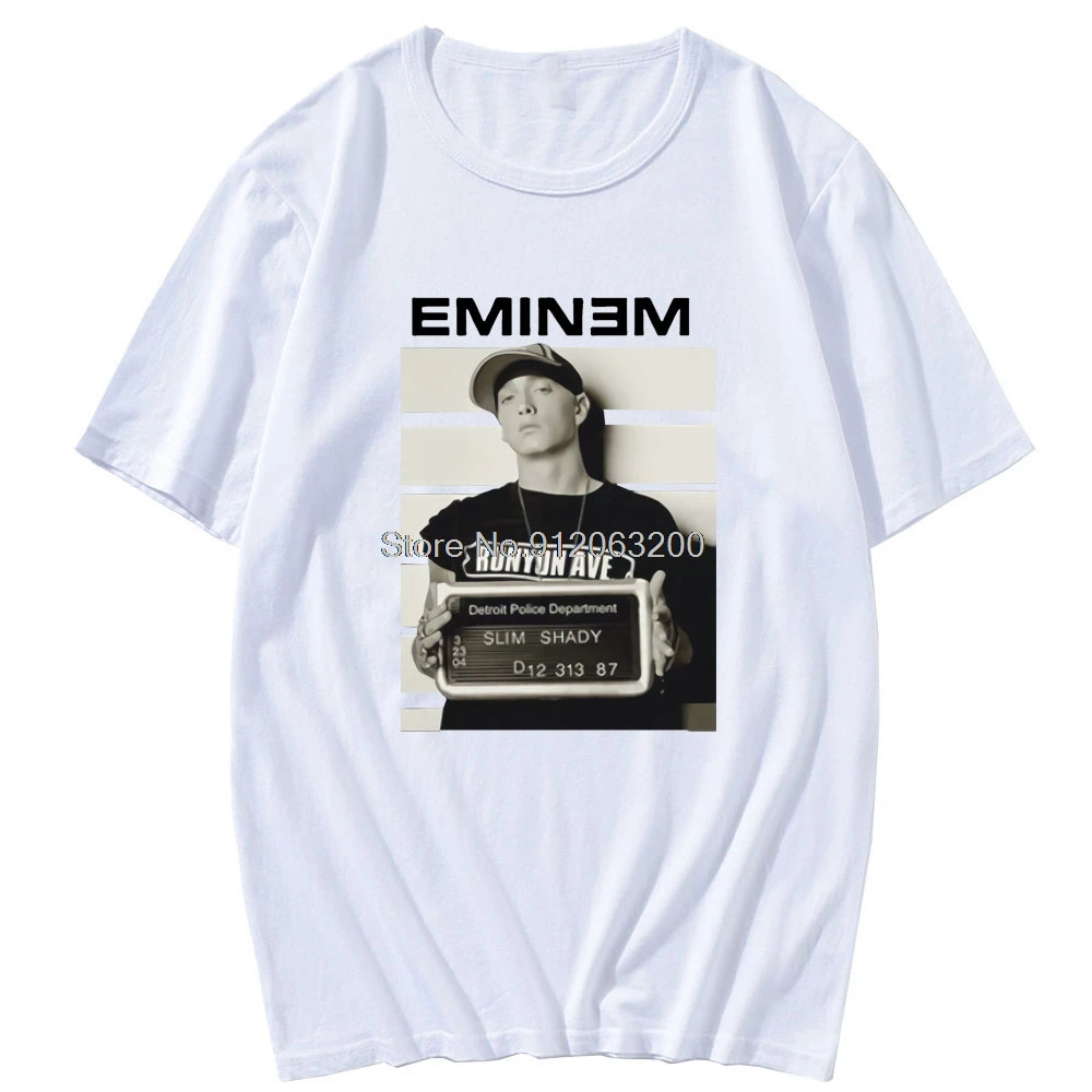 Funny Eminem T-shirt Men Hip Hop Oversized Loose Tshirt Unisex Spring Summer Retro Harajuku T Shirt Male Kawaii Short Sleeve