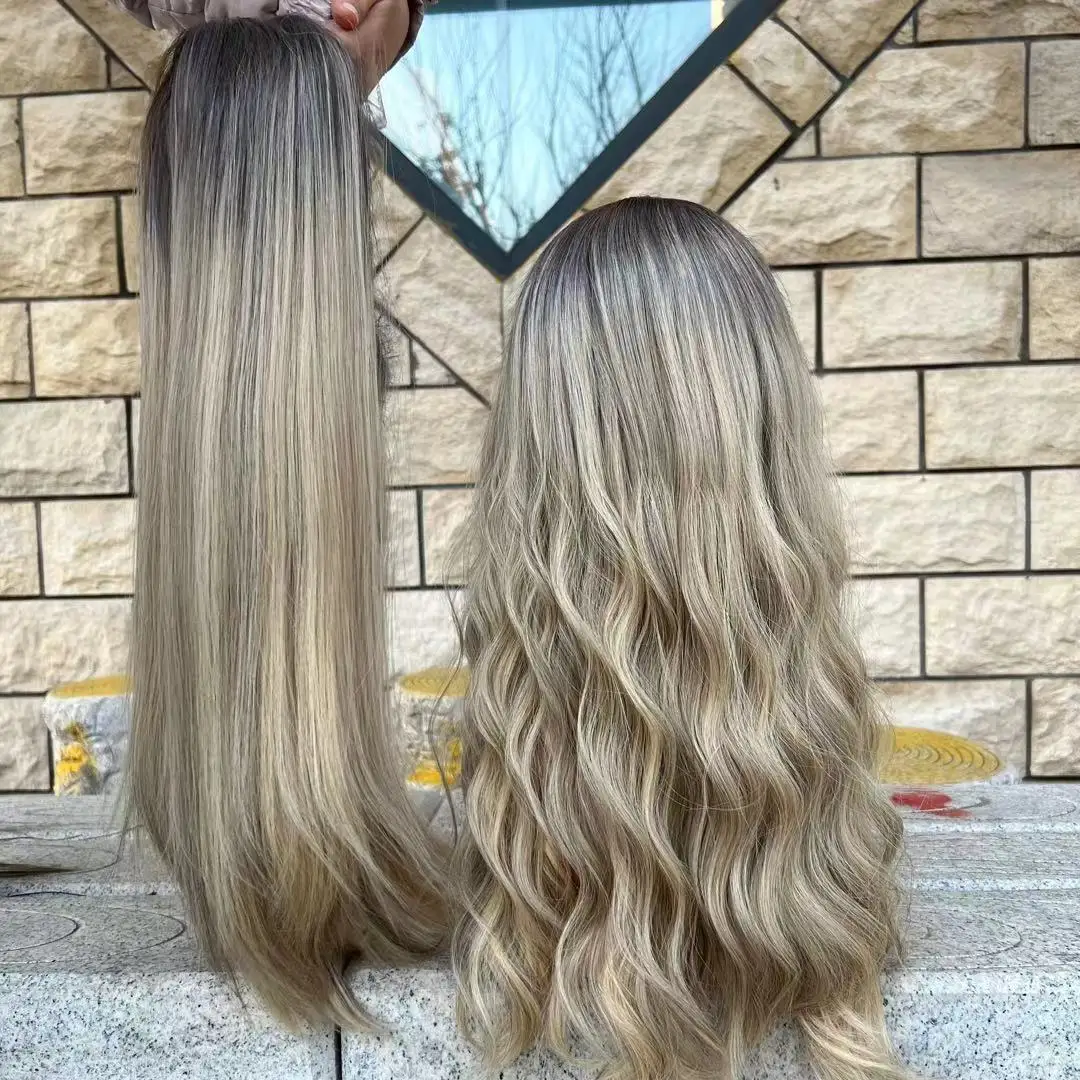 

Sheitel Jewish Wigs Blonde Wig Virgin Hair Lace Top Dark Roots Honey Blonde Wig In Stock