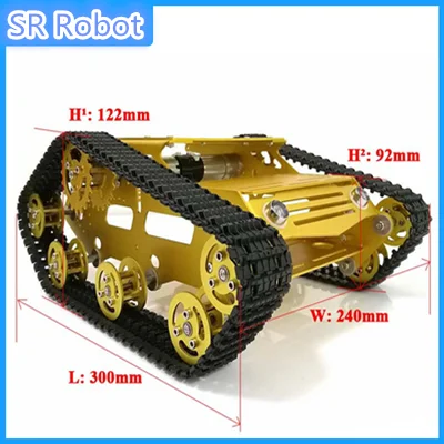 Robot Tank Car Metal Frame With DC Motor Caterpillar Crawler Chassis For DIY Robotic Model Robotics Experiment RC Toy Remote Kit