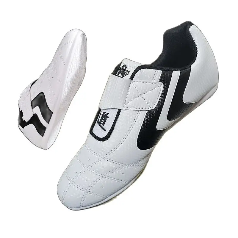 2021 NEW hight quality taekwondo shoes PU material black-white breathable martial arts shoes size 30-44