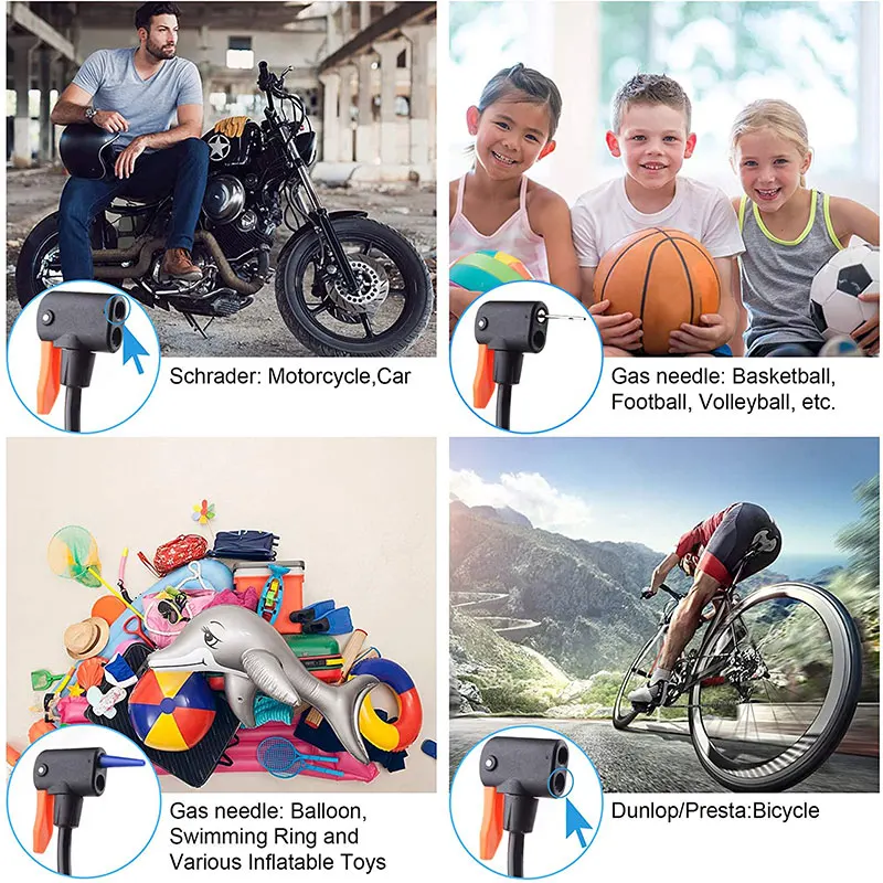 X-TIGER Portable Bike Pump High Pressure Pedal Bicycle Foot Pump Ultra-Light Aluminum Alloy MTB Bike Tire Inflator Accessories