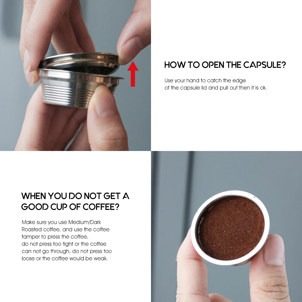 iCafilas Reusable Coffee Capsule for Lavazaa a modo mia stainless steel filter for Lavazzaa Jolie/Tiny & LM3100