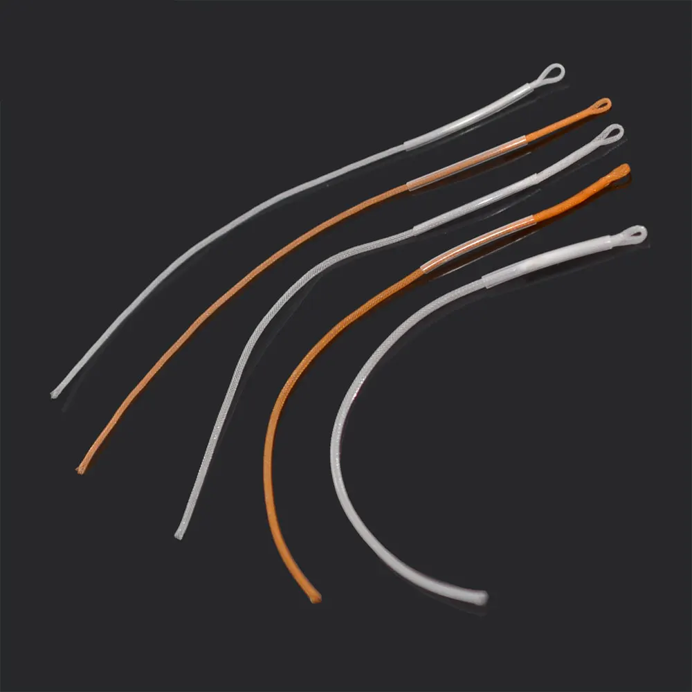 MNFT 12Pcs High Strength Nylon Braided Leader Loops Fly Fishing Line Loop Connector Fly Line 20LB/30LB/50LB