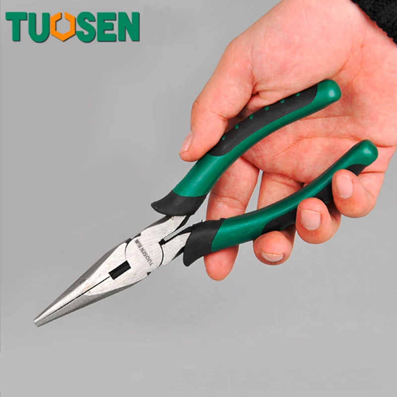 

TUOSEN 6 8 inch Needle nose pliers Rope scissors Steel Wire Rope pliers Cable Cutter Tool for 1mm 1.5mm Diameter Stranded wire