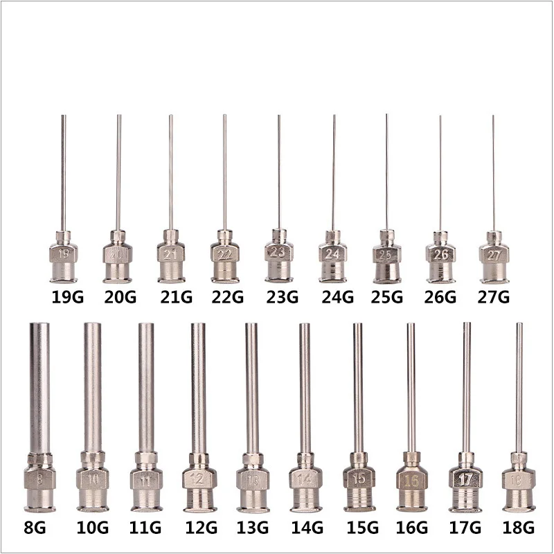 12pcs  Precision dispensing needle Total length 37mm stainless steel dispensing needle  1