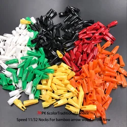 30PCS 11/32 Freccia Nocks 6 Colori di Plastica OD 9mm Balestra Nocks Albero di Legno Frecce Caccia Tiro Con Arco Accessori