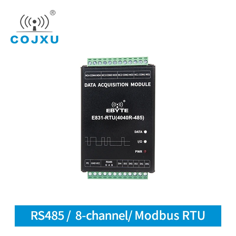 

Modbus RTU RS485 Relay Digital 4 Channel Digital Input Output Dry Contact Acquisition IO Controller E831-RTU(4040R-485)