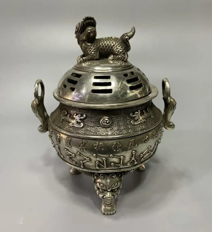 Archaize seiko copper God beast lid Incense burner household decoration crafts statue