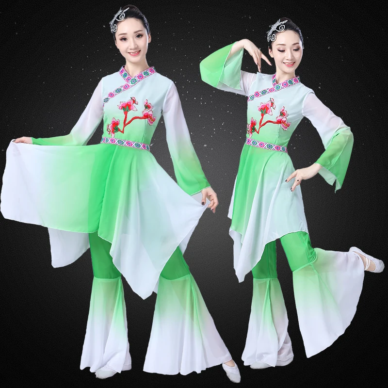 

Women's classical dance costumes elegant square dance new style suits ladies' Yangko clothes modern fan dance costumes