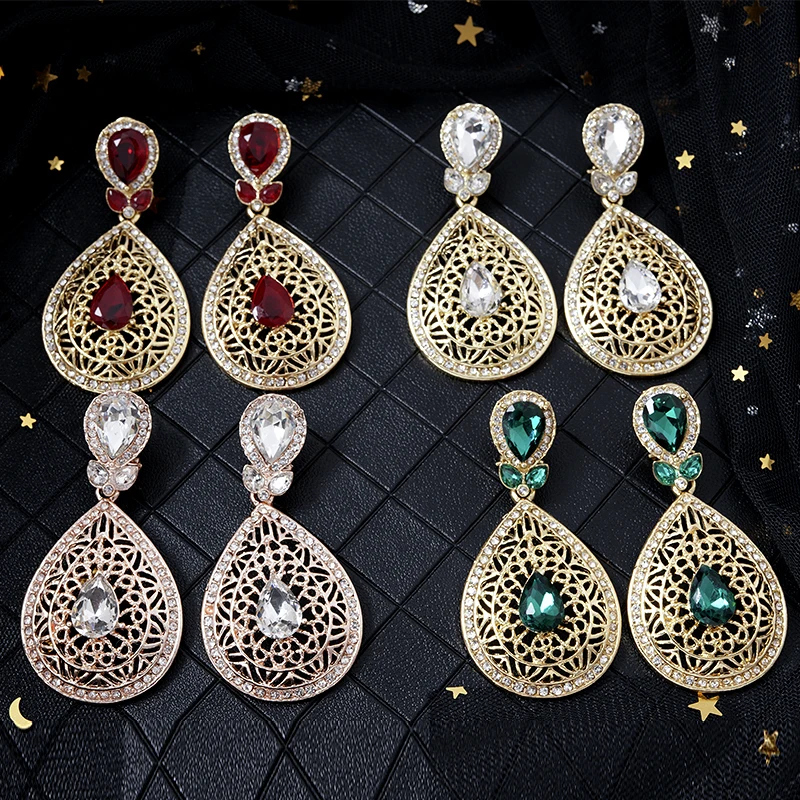 Moroccan Style Wedding Jewelry Rhinestone Earring French Jewelry Earrings