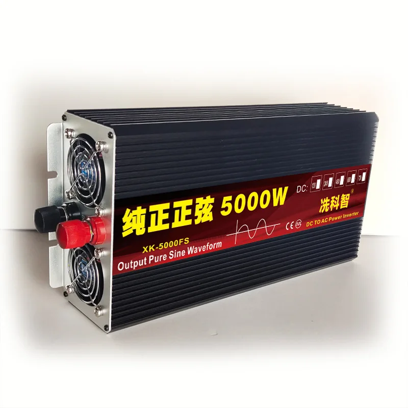 Car Inverter 12V/24V 220V 5000/6000W Voltage transformer Pure Sine Wave Power Inverter DC12V to AC 220V Converter+ LED Display